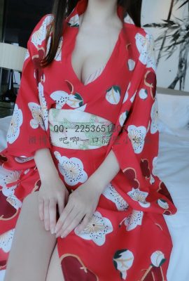 (Gadis di sebelah) Gambar perjalanan cheongsam merah mabuk) (46P)